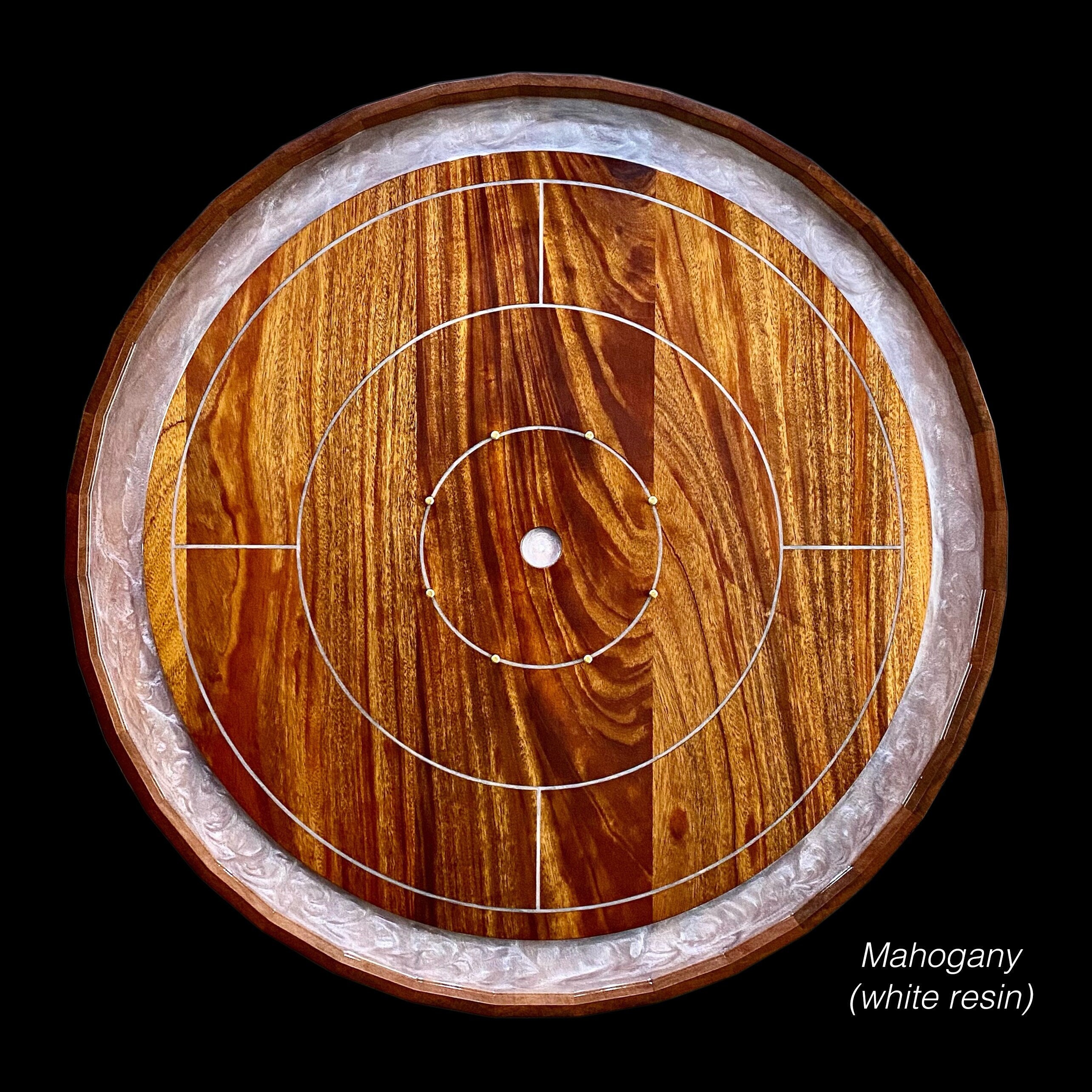 Premium Crokinole board, solid khaya mahogany; 100% genuine hardwood, premium grade 26” tournament size NCA spec; made to order