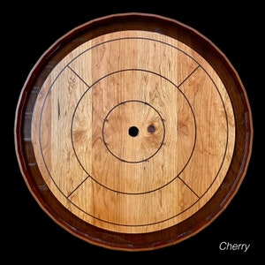 Premium Crokinole board, solid cherry; 100% genuine hardwood; premium grade 26” tournament size NCA spec; made to order