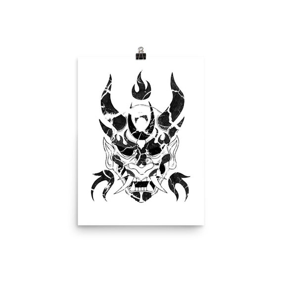 Oni 2 0 Original Pen And Ink Illustration Art Print Etsy