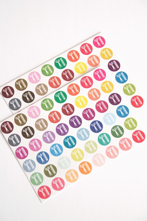 Hair Cut Stickers Planner Stickers Beauty Sticker Salon Etsy