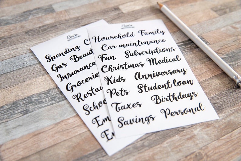 cash envelope labels budget stickers sinking funds