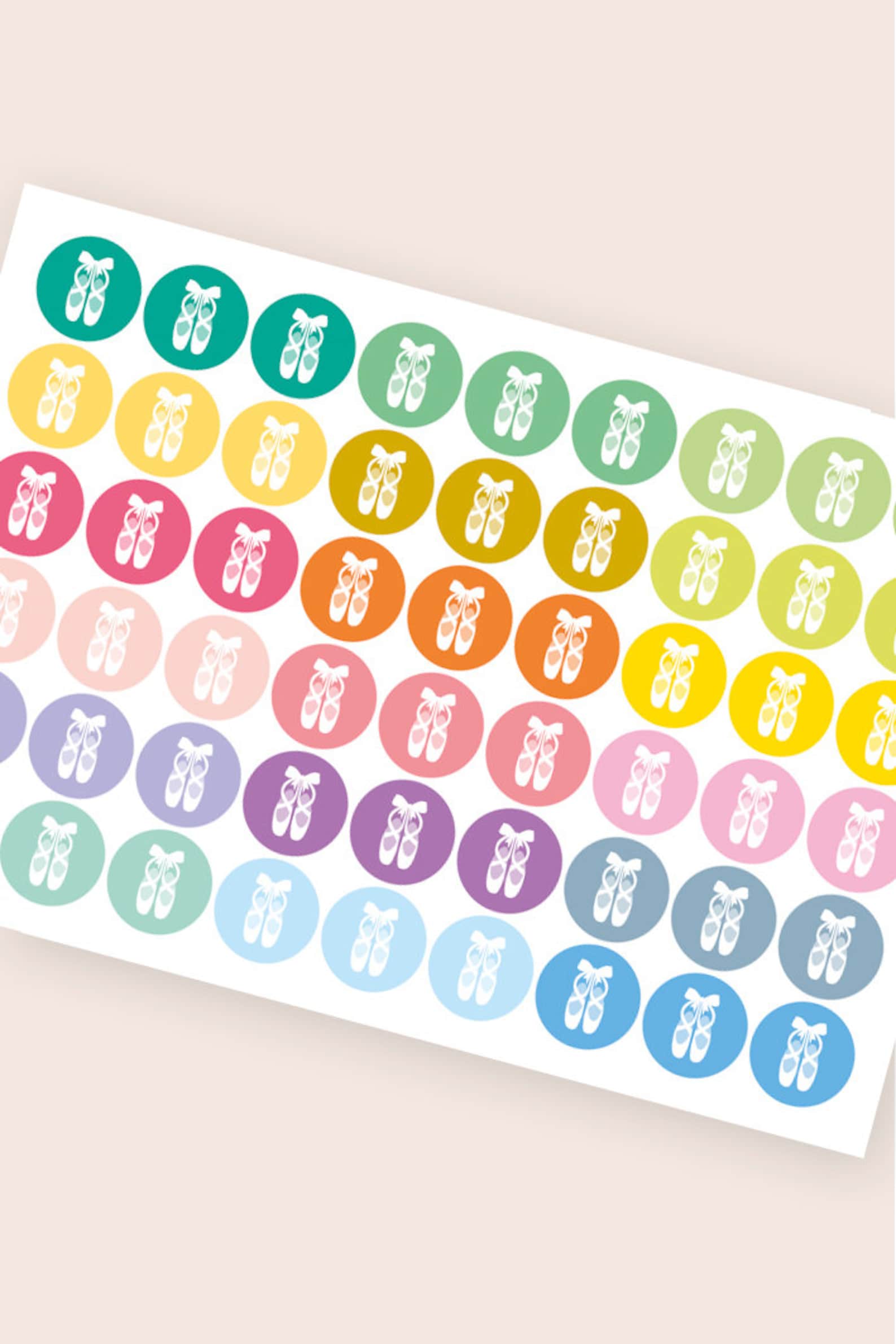 ballet stickers, dance stickers, ballet shoes stickers, planner stickers, scrapbook reminder organizer, barre stickers