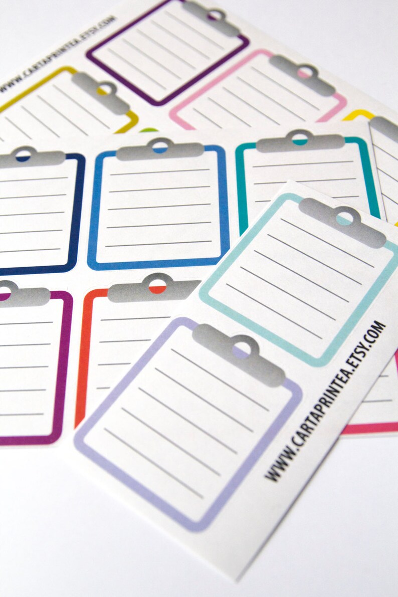 14 clipboard sticker to do list stickers checklist stickers Etsy
