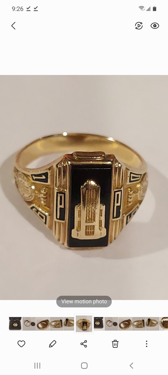 10K Gold  Bloom High School Class Ring