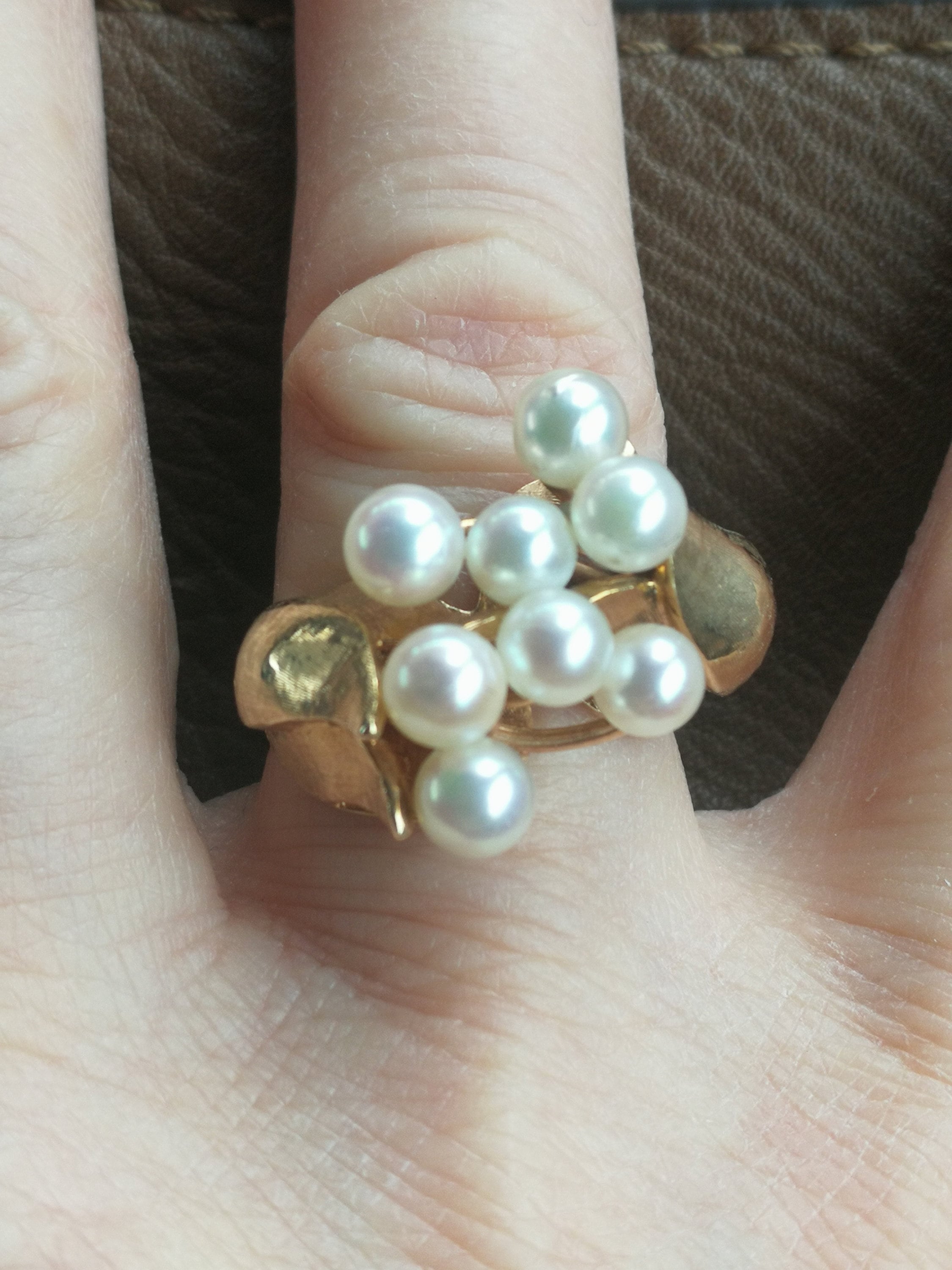 14K Vintage Pearl Cluster Ring Etsy UK