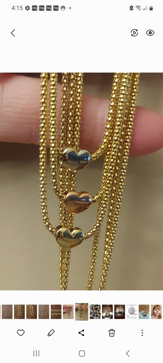 14K Heavy Triple Heart Chain