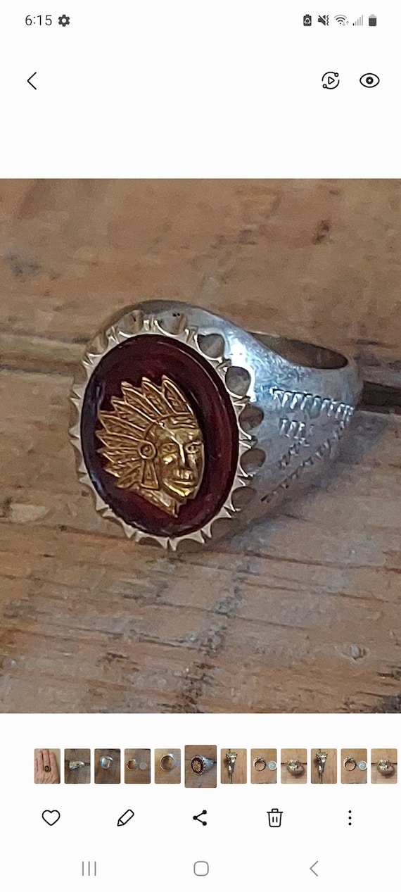 Sterling Indian Head Men's Ring