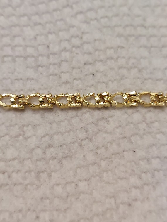 14K Vintage Ladies Nugget bracelet - image 8