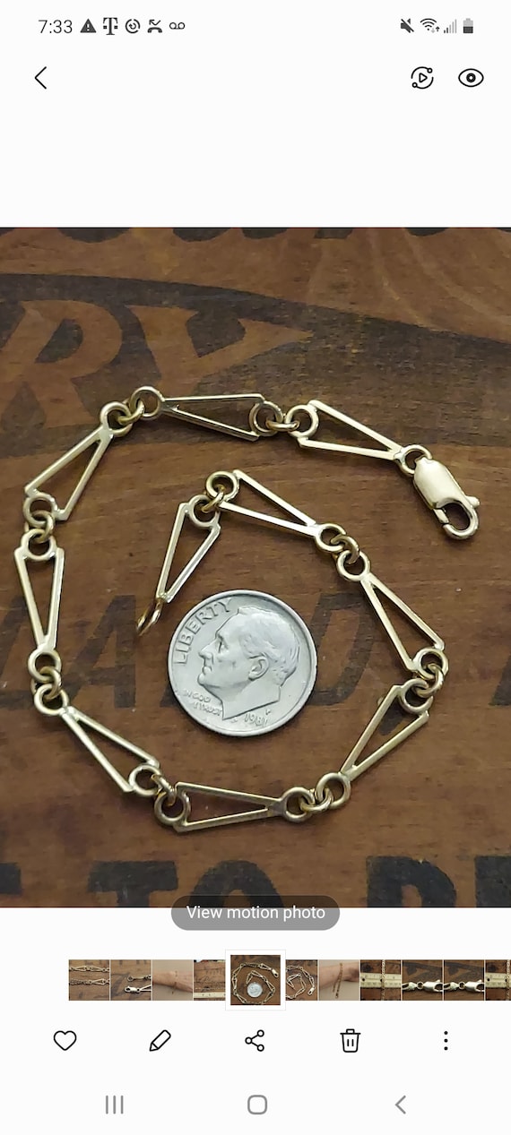 14K  Yellow Gold Fancy Link Bracelet