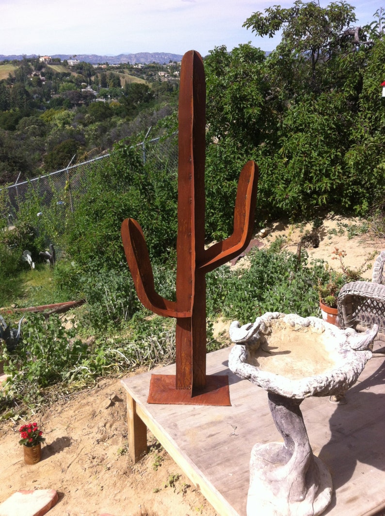 Saguaro Metal Cactus Cactus Sculpturemetal yard artmetal