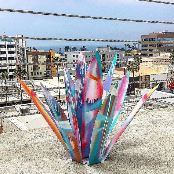 Santa Monica Agaveabstract Artsculpturebeach Art Home Etsy