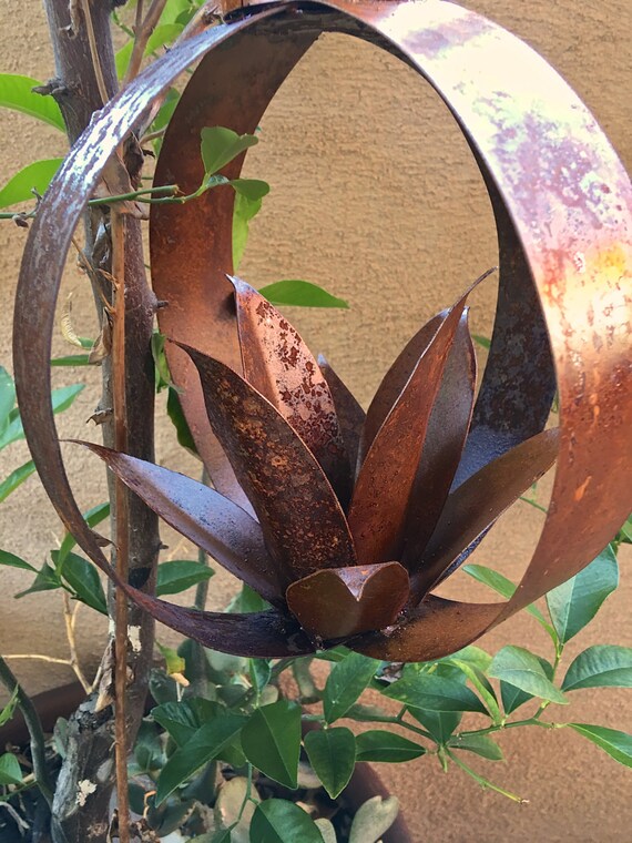 Rustic Agave Cactus Ornament Metal Yard Art Southwestern Etsy Rustic Agave Cactus Ornament, Metal Yard Art, Southwestern Decor, Rustic Design, Metal Agave, Metal Cactus, Garden Art, Landscaping - Rustic Agave Cactus Ornament Metal Yard Art Southwestern Etsy
