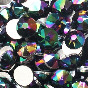Crystal Rainbow Dark (001RABDK) Swarovski 2058 Xilion/ New 2088 Xirius Crystal Flatback No-Hotfix Rhinestones (ss5-ss34) Nail Art *NEW COLOR