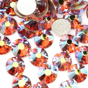 Topaz AB (203AB) Swarovski New 2088 Xirius Crystal Flatback No-Hotfix Round Rhinestones (ss12-ss30) Nail Art