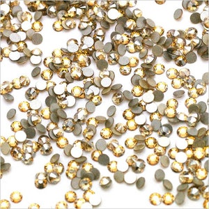 Crystal Golden Shadow (001GSHA) Swarovski 2058 Xilion/ New 2088 Xirius Crystal Flatback No-Hotfix Rhinestones (ss5-ss34) Nail Art