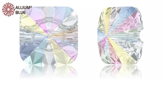 PRIMERO Crystal 3201 Rivoli Square Flat Sew-on Stones Crystals Crystal & Crystal AB In 10mm - Foto 11