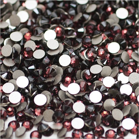 Burgundy (515) Swarovski 2058 Xilion/ New 2088 Xirius Crystal Flatback No-Hotfix Rhinestones (ss5-ss34) Nail Art