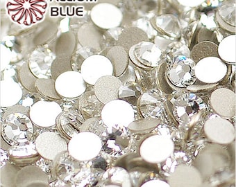 SWAROVSKI SS30/SS34/SS40/SS48 2028/2058 XILION/2088 XIRIUS Crystal Round Flatback No-Hotfix Rhinestone Clear Crystal (001) Nail Art