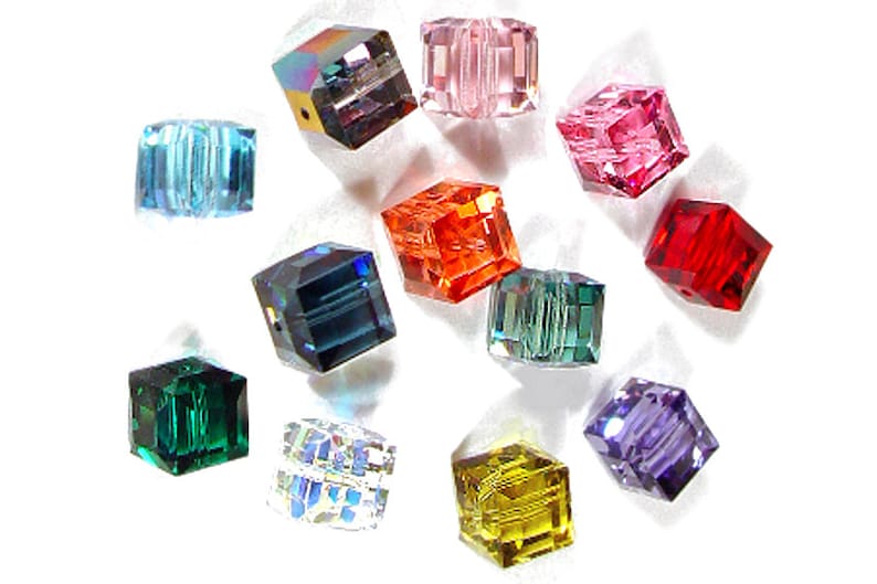4mm / 6mm / 8mm SWAROVSKI Genuine Crystal 5601 Cube Beads Mix Etsy