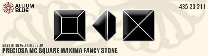 Preciosa 435 23 211 MC Square MAXIMA Crystal Facny Stone