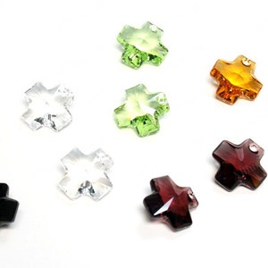 SWAROVSKI Genuine Crystal Equal Cross Pendant (6866) 20mm - Mix Colors