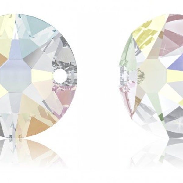 Superior Primero 3288 Round Flat Sew-On Crystals - Xirius Cut, Crystal Glass