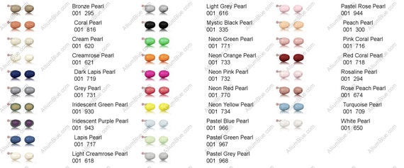 001 717 Genuine Swarovski 5810 Round *All Sizes CRYSTAL LAPIS PEARL