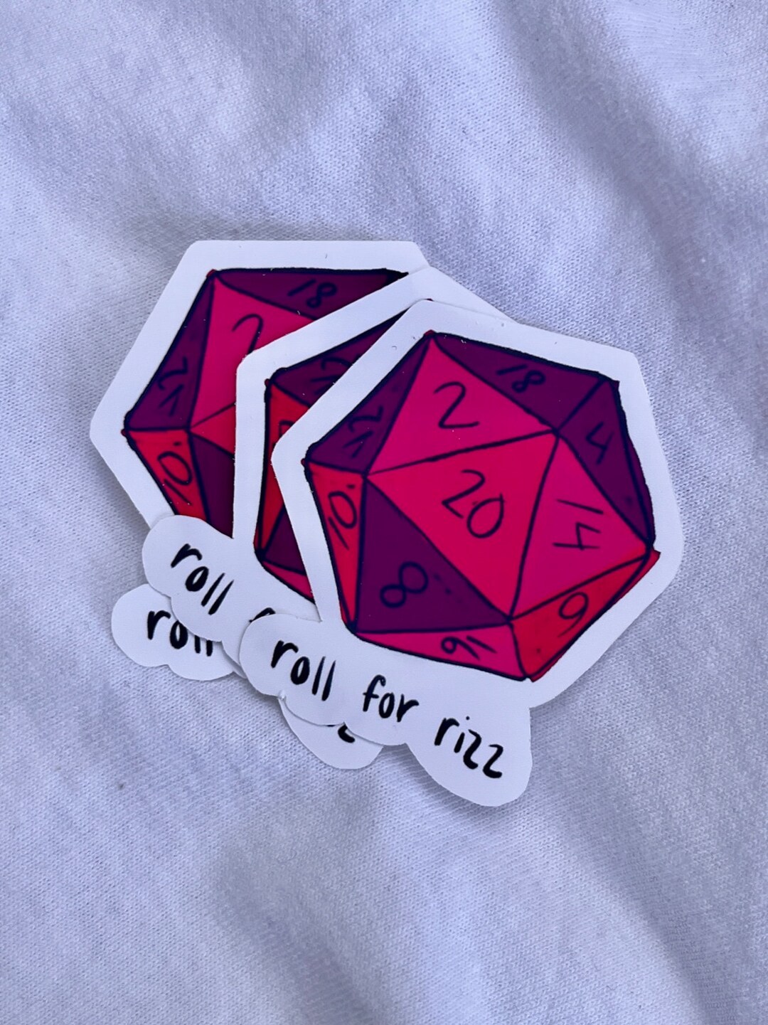 Roll for Rizz Matte Sticker - Etsy