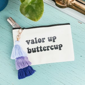 Essential Oils Zip Pouch Bag: Thieves The Day, Valor Up Buttercup, Oily Good Time