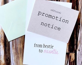 Pregnancy Announcement Card - Baby Announcement Best Friend, Sister, Brother Aunt, Uncle