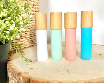 Botellas con forma de bola de vidrio mate para aceites esenciales, juego de 10 ml, con forma de bola de vidrio