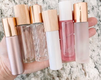 Frasco roll-on de perfume con aceites esenciales de la colección Suburban Pinks, 10 ml