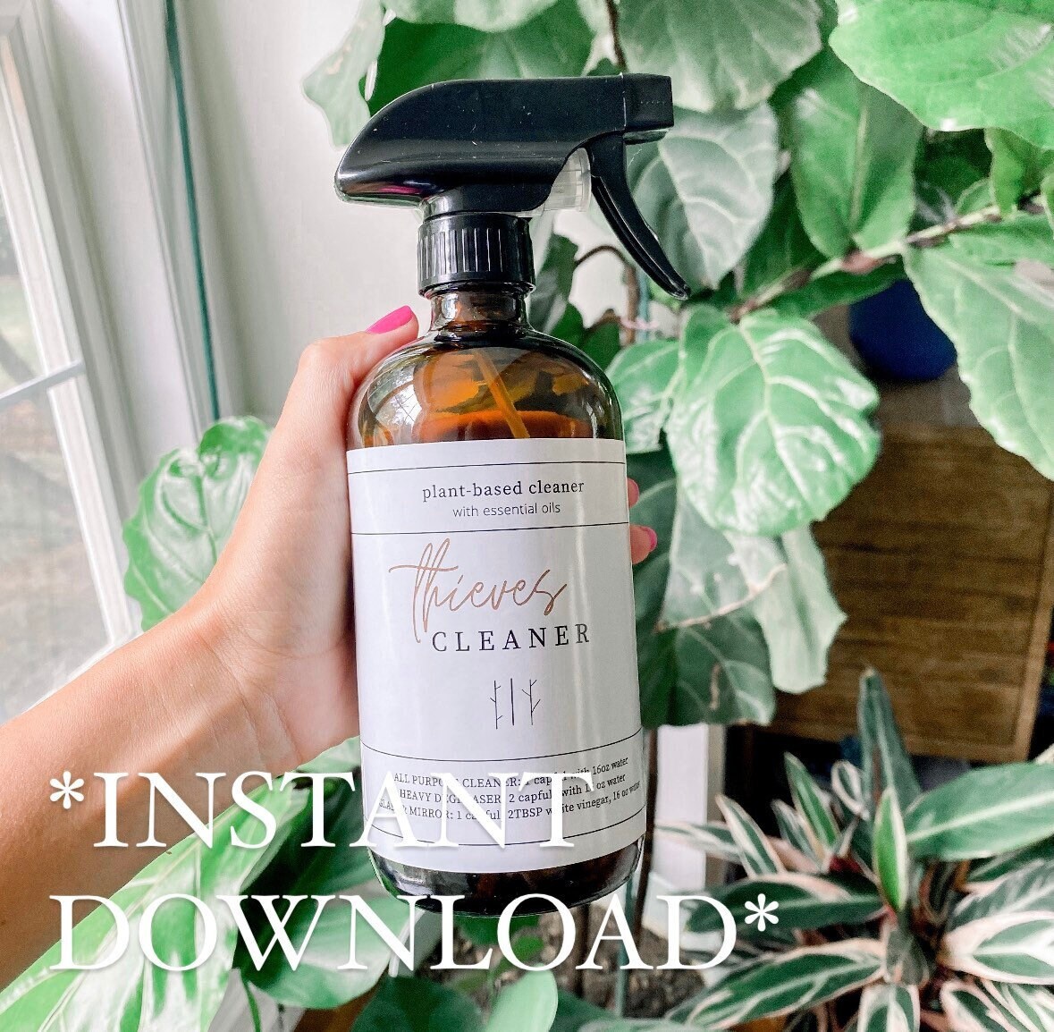 INSTANT DOWNLOAD DIGITAL Thieves Household Cleaner Label