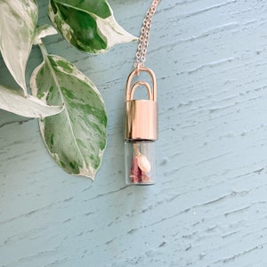 Boho Roller Bottle Essential Oil Necklace : Rose Jasmine Floral Infused