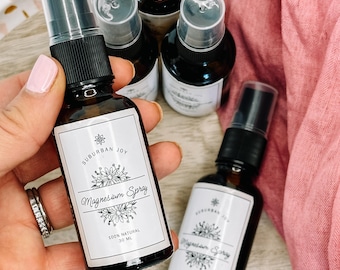 Spray calmante de magnesio, perfumado y sin perfume, 30 ml