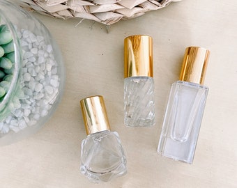 Sweet Mini Set of 3 Essential Oil Rollers Polygonal, Square, Vintage Swirl