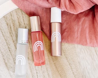 Boho Babe 10 ml Glass Essential Oil Roller Bottles Set