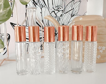 Modern Boho Collection Botella de rodillo de perfume de aceite esencial de 10 ml, juego de 3