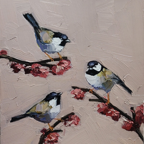 Bird Oil Painting - Etsy