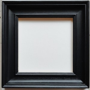 Black Wooden Frame For 8x8 Inch Canvas (202mmx202mm) | Oil Painting Frame