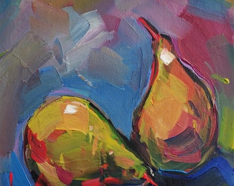 Pears Oil Painting | Kitchen Wall Art