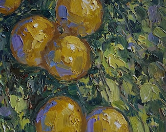 Lemon Tree Oil Painting | Impressionist Wall Art
