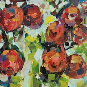 Orange Tree Oil Painting | Impressionist Kitchen Décor