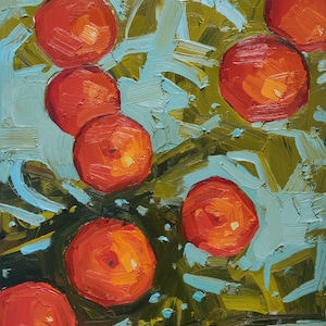 Orange Tree Oil Painting | Fruit Wall Art