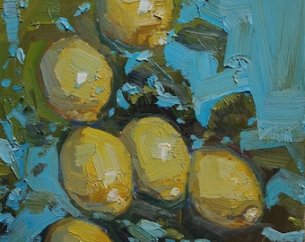 Lemon Tree Oil Painting | Impressionist Wall Decor