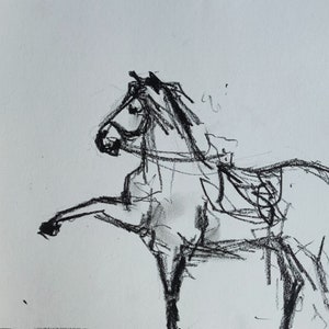 Horse Drawing | A4 Minimalist Wall Décor