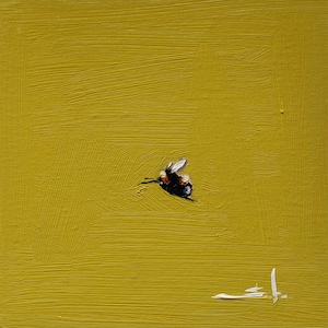 Bumble Bee Oil Painting | Minimalist Wall Decor
