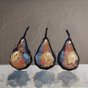Pears Oil Painting | Stylish Impressionist Kitchen Décor