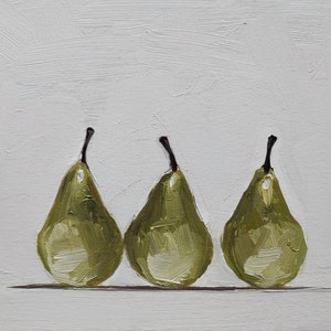 Perenolieverfschilderij | Impressionistisch keukendecor