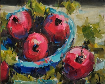 Pomegranate Oil Painting | Impressionist Kitchen Décor